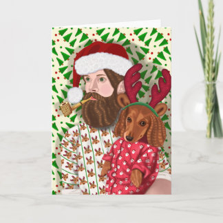 Cartes Pour Fêtes Annuelles Père Noël de attente