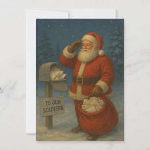 Cartes Pour Fêtes Annuelles Père Noël de Noël patriotique