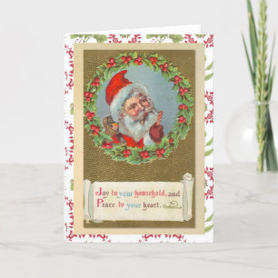 Cartes Pour Fêtes Annuelles Père Noël de Noël rétro victorien