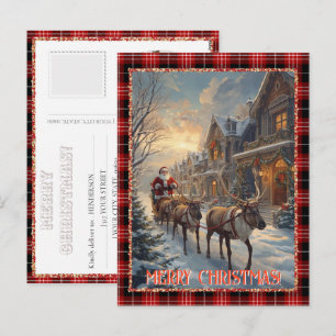 Cartes Pour Fêtes Annuelles Père Noël de Noël Vintage Photo Personnalisée Clas