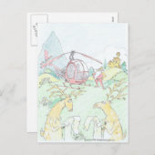 Cartes Pour Fêtes Annuelles Père Noël de nouveau Rudolf. (Devant / Derrière)