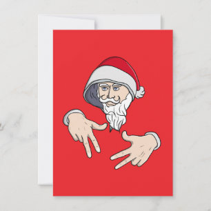 Cartes Pour Fêtes Annuelles Père Noël de rap hip hop cool gangsta