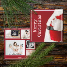 Père Noël de style vintage personnalisé avec 5 pho