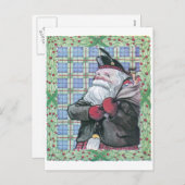 Cartes Pour Fêtes Annuelles Père Noël d'Ecosse (Devant / Derrière)
