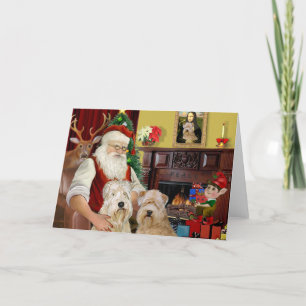 Cartes Pour Fêtes Annuelles Père Noël des camions à roues (DEUX)