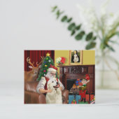 Cartes Pour Fêtes Annuelles Père Noël des Grands Pyrénées (Debout devant)