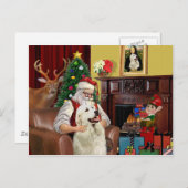 Cartes Pour Fêtes Annuelles Père Noël des Grands Pyrénées (Devant / Derrière)