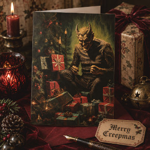 Cartes Pour Fêtes Annuelles Père Noël diabolique Noël épouvantable Horreur Noë