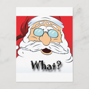 Cartes Pour Fêtes Annuelles Père Noël dit QUOI ? Design de Noël