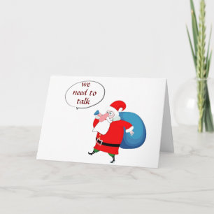 CARTES POUR FÊTES ANNUELLES PÈRE NOËL DIT : "VOUS* ÊTES SUR LA LISTE DES MALHE