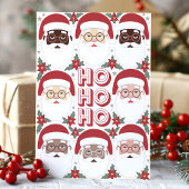 Cartes Pour Fêtes Annuelles Père Noël Diverse affronte Ho Ho Ho Noël
