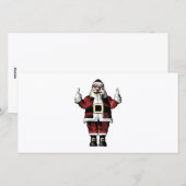 Cartes Pour Fêtes Annuelles Père Noël donne le doigt (Devant / Derrière)