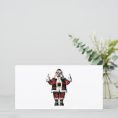 Cartes Pour Fêtes Annuelles Père Noël donne le doigt (Debout devant)