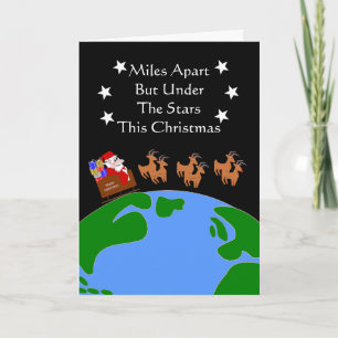 Cartes Pour Fêtes Annuelles Père Noël Dort À Travers Les Miles Noël