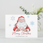 Cartes Pour Fêtes Annuelles Père Noël drôle de voeux de Noël (Debout devant)