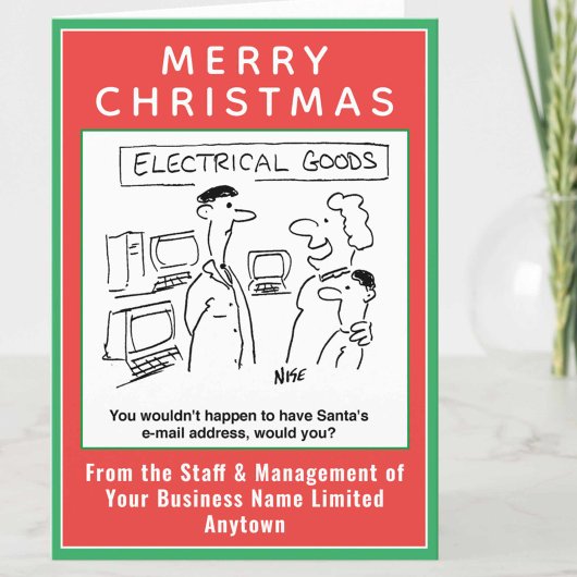 Cartes Pour Fêtes Annuelles Père Noël E-mail Electrical Retail Card