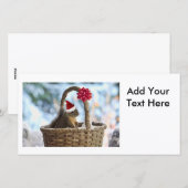 Cartes Pour Fêtes Annuelles Père Noël écureuil en neige (Devant / Derrière)