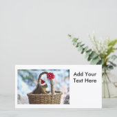 Cartes Pour Fêtes Annuelles Père Noël écureuil en neige (Debout devant)