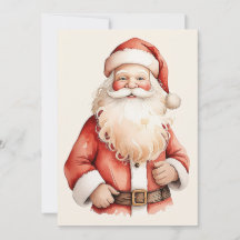 Père Noël élégant aquarelle non photo mignon