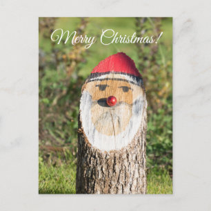Cartes Pour Fêtes Annuelles Père Noël en bois