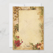 Cartes Pour Fêtes Annuelles Père Noël en Neige avec Roses & Musique (Dos)