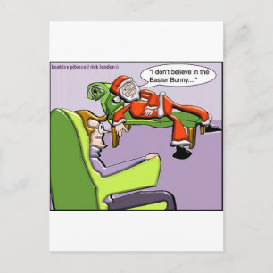 Cartes Pour Fêtes Annuelles Père Noël en thérapie Dons et Tee - shirts de Noël