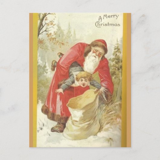Cartes Pour Fêtes Annuelles Père Noël en train de bourrer un garçon coquin dan (Devant)