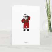 Cartes Pour Fêtes Annuelles père Noël en velours rouge noir (Dos)