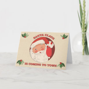 Cartes Pour Fêtes Annuelles Père Noël en ville