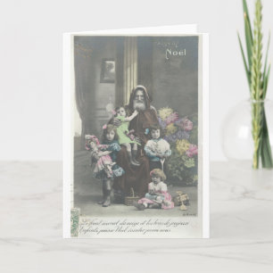 Cartes Pour Fêtes Annuelles Père Noël - enfants - France début des années 1900
