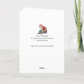 Cartes Pour Fêtes Annuelles père Noël enveloppant cadeaux et jouets pour Noël (Dos)