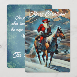 Cartes Pour Fêtes Annuelles Père Noël équitation Noël occidental