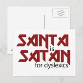 Cartes Pour Fêtes Annuelles Père Noël est Satan (Devant / Derrière)