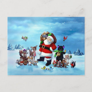 Cartes Pour Fêtes Annuelles Père Noël et amis