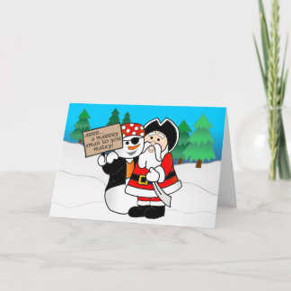 Cartes Pour Fêtes Annuelles Père Noël et bonhomme de neige