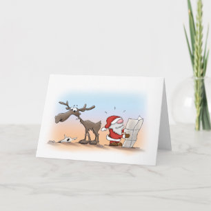 Cartes Pour Fêtes Annuelles Père Noël et Eric : hors route