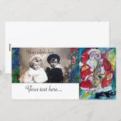 Cartes Pour Fêtes Annuelles PÈRE NOËL et JAZZ (Devant / Derrière)