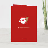 Cartes Pour Fêtes Annuelles Père Noël et kangourou (Dos)