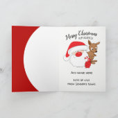 Cartes Pour Fêtes Annuelles Père Noël et kangourou (Intérieur)