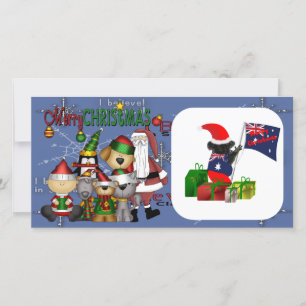 Cartes Pour Fêtes Annuelles Père Noël et le gang
