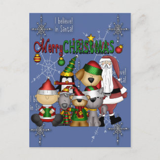 Cartes Pour Fêtes Annuelles Père Noël et le gang