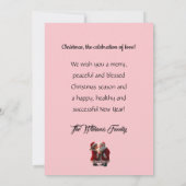 Cartes Pour Fêtes Annuelles Père Noël et Mme Noël célèbrent Noël, amusant  (Dos)