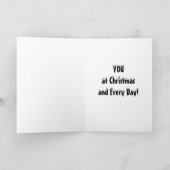 CARTES POUR FÊTES ANNUELLES PÈRE NOËL ET SA PETITE SNOWMAN AIMENT "VOUS" (Intérieur)