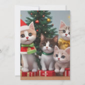 Cartes Pour Fêtes Annuelles Père Noël et ses elfes (Dos)