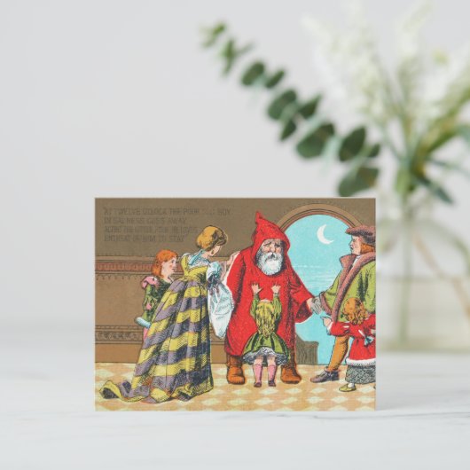 Cartes Pour Fêtes Annuelles Père Noël et son petit ami (Debout devant)