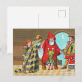 Cartes Pour Fêtes Annuelles Père Noël et son petit ami (Devant / Derrière)