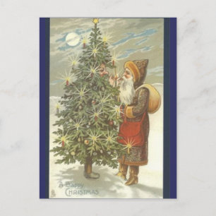 Cartes Pour Fêtes Annuelles père Noël et TreeMan