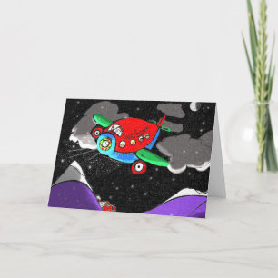 Cartes Pour Fêtes Annuelles père Noël Express Plane pour l'autisme