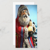 Cartes Pour Fêtes Annuelles Père Noël forestière I (Devant / Derrière)