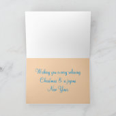 Cartes Pour Fêtes Annuelles Père Noël frappe la plage (Intérieur)